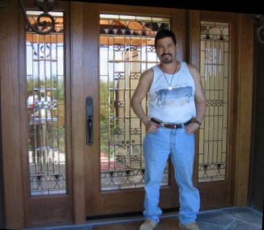 Genaro with a newly installed entryway