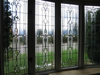Beveled bay windows