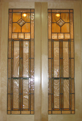 Stained glass cabinet doors