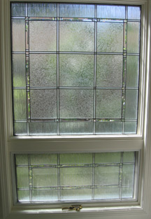 Leaded glass privacy window